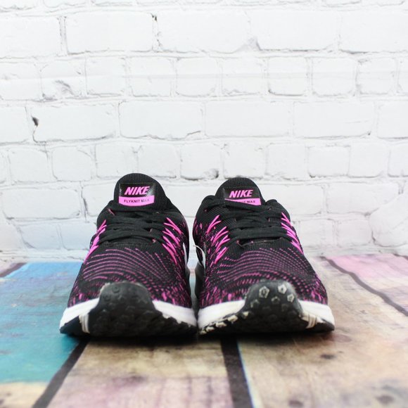 Nike Flynknit Max Purple Black Mesh Running Shoes Sneakers Size US 7 - Picture 4 of 9